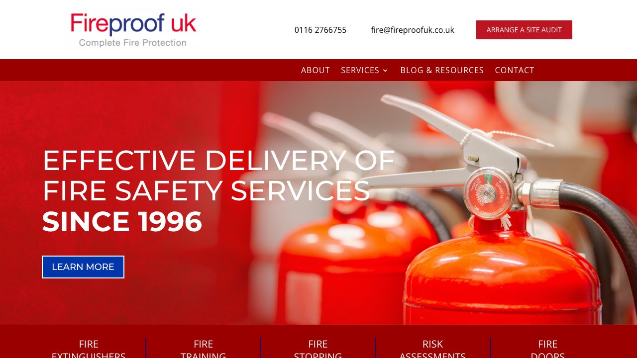 Fire Proof Ltd website