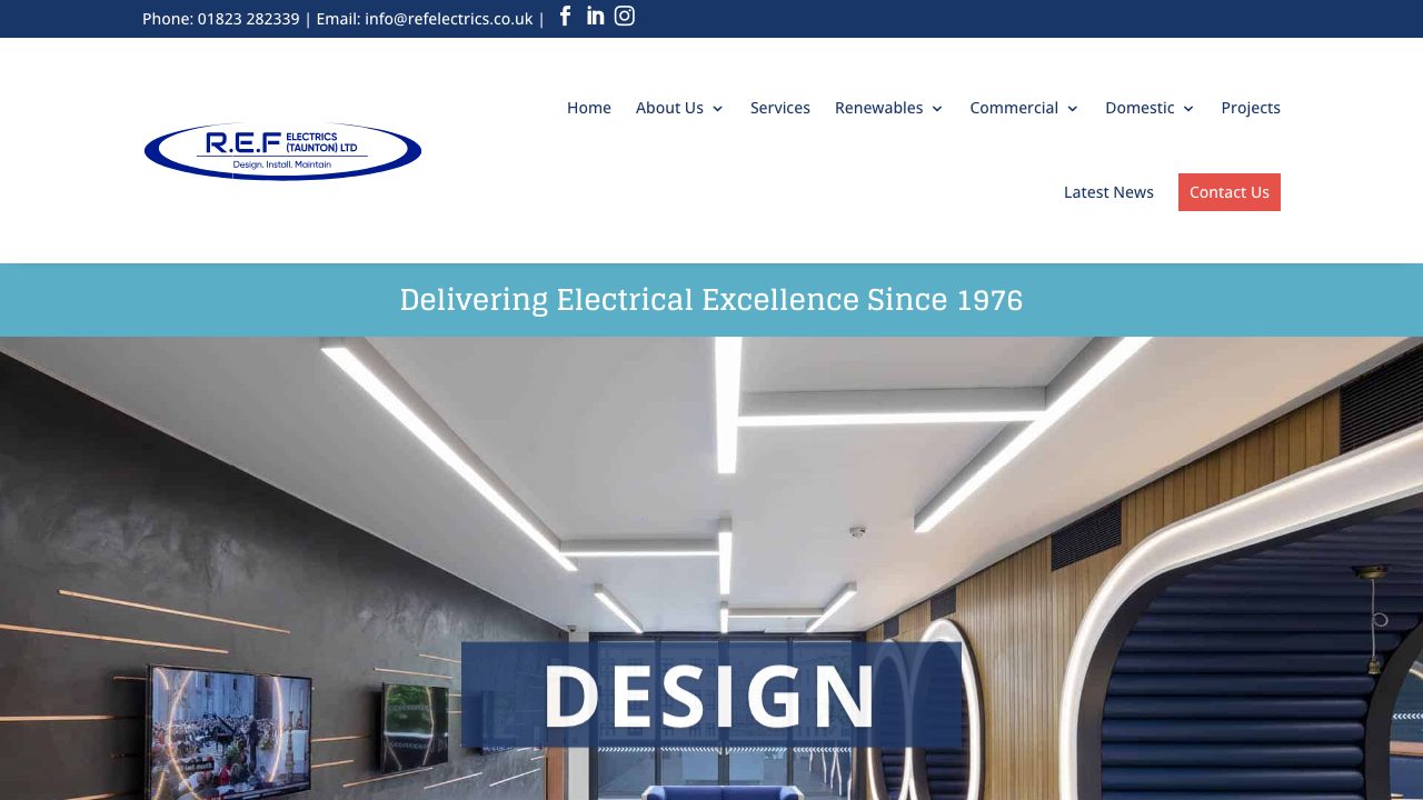 R.E.F Electrics (Taunton) Ltd website