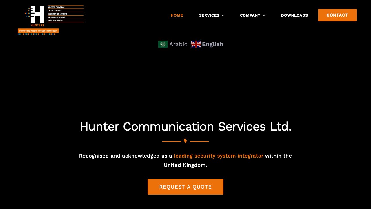 Hunter Communication Services Ltd website