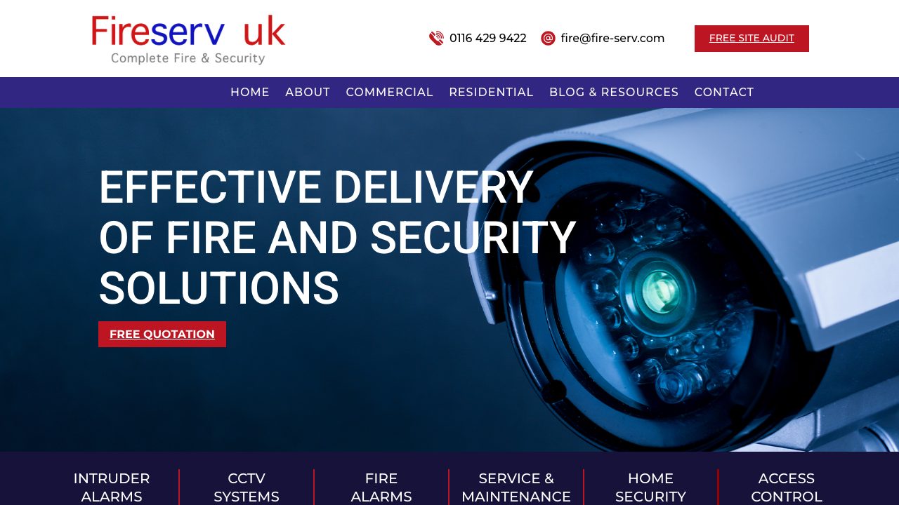 Fireserv UK (Midlands) Ltd website