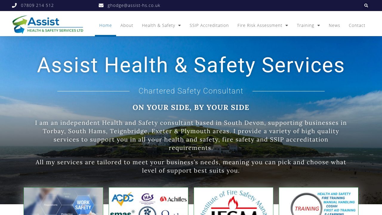 Assist Health & Safety Services website