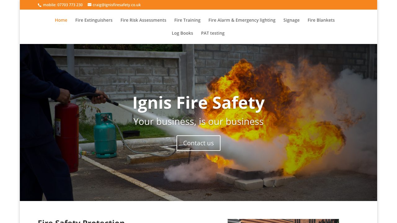 Ignis Fire and Safety Limited website