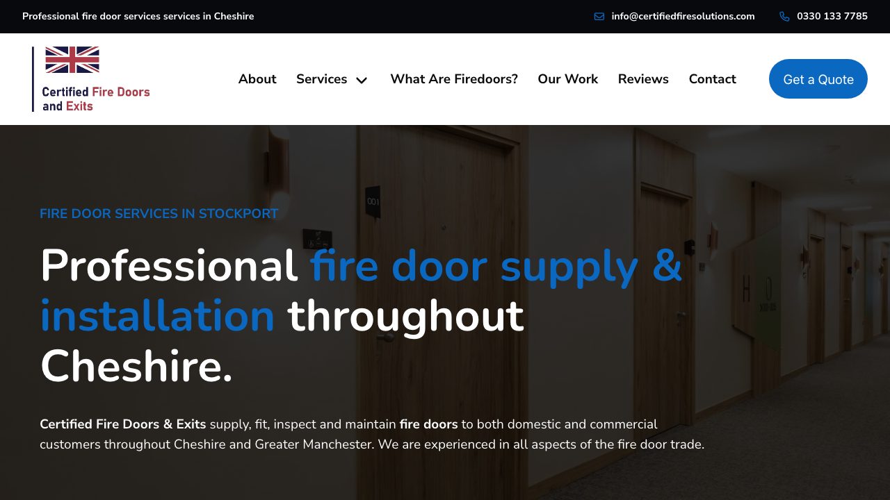 Clean Cut Fire Doors Ltd website