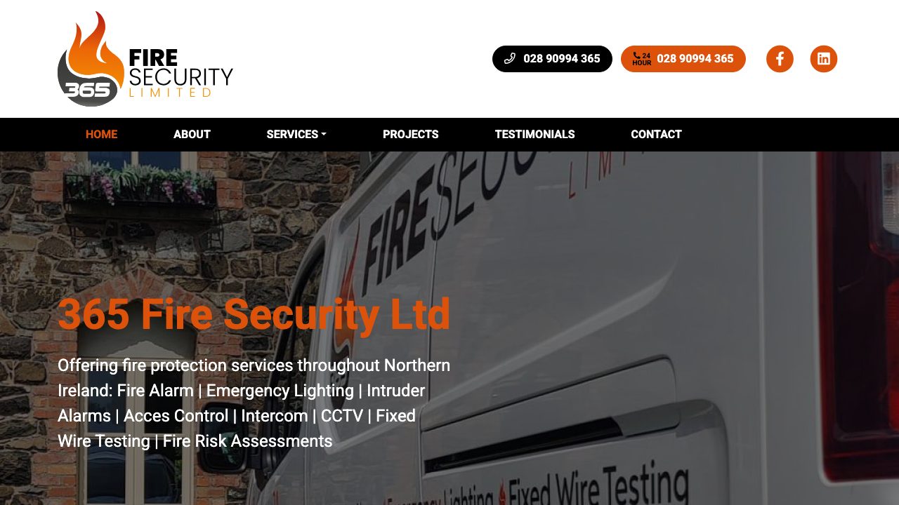 365 Fire Security Ltd website