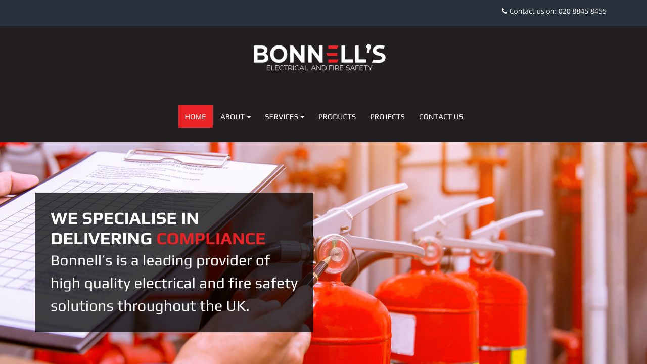 Bonnells Electrical Contractors Ltd website