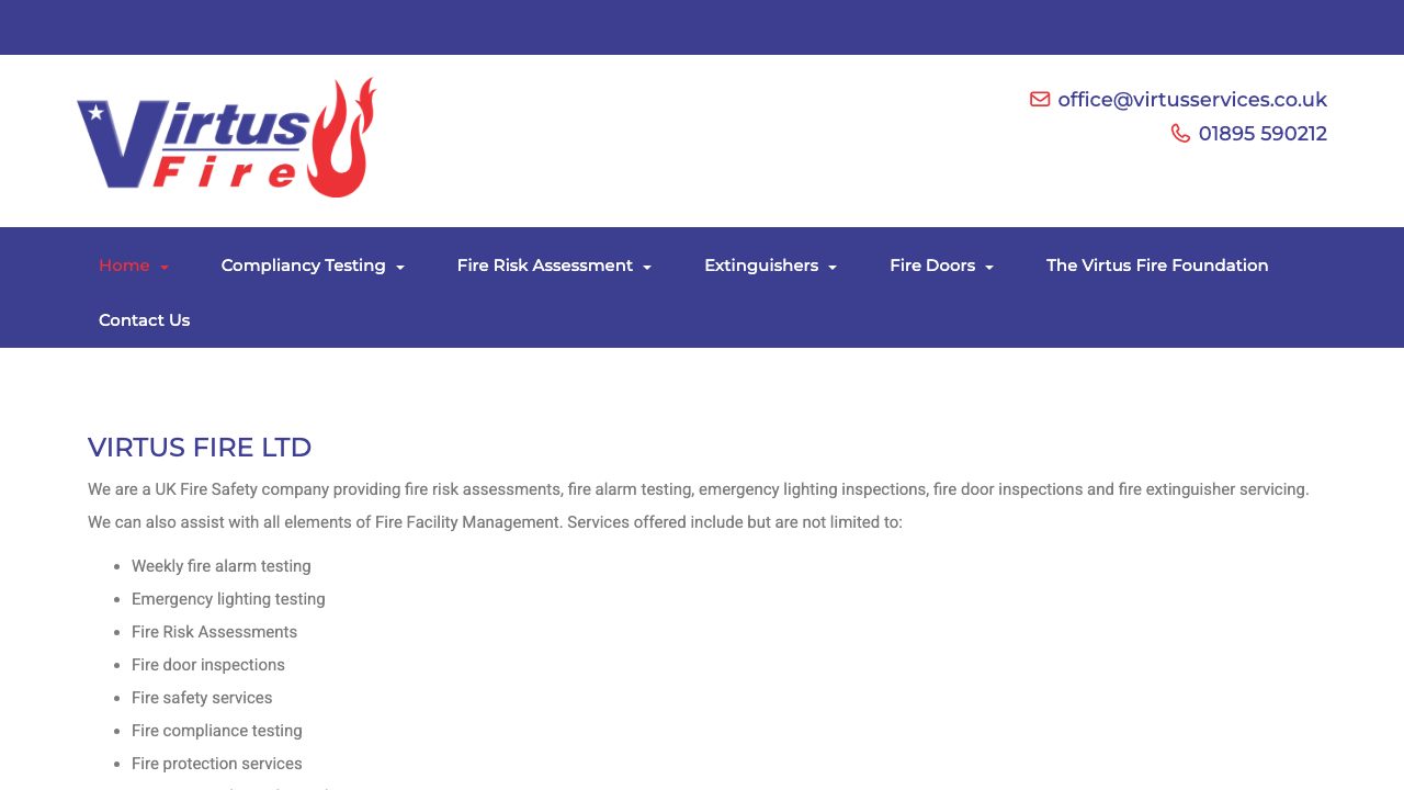 Virtus Fire Ltd website