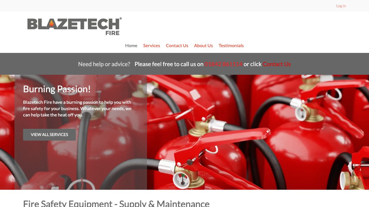 Blazetech Fire Protection website