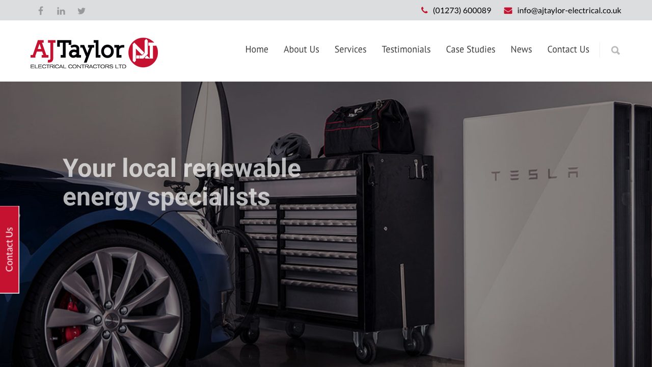 A J Taylor Electrical Contractors Ltd website
