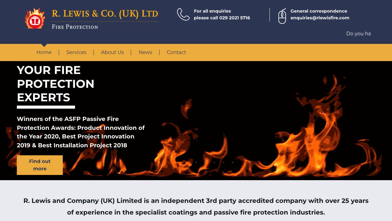 Lewis Technical Services Ltd website