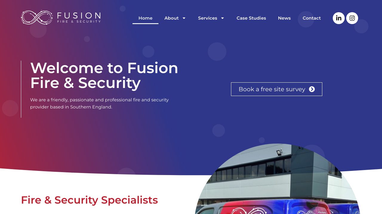 Fusion Fire & Security Ltd website