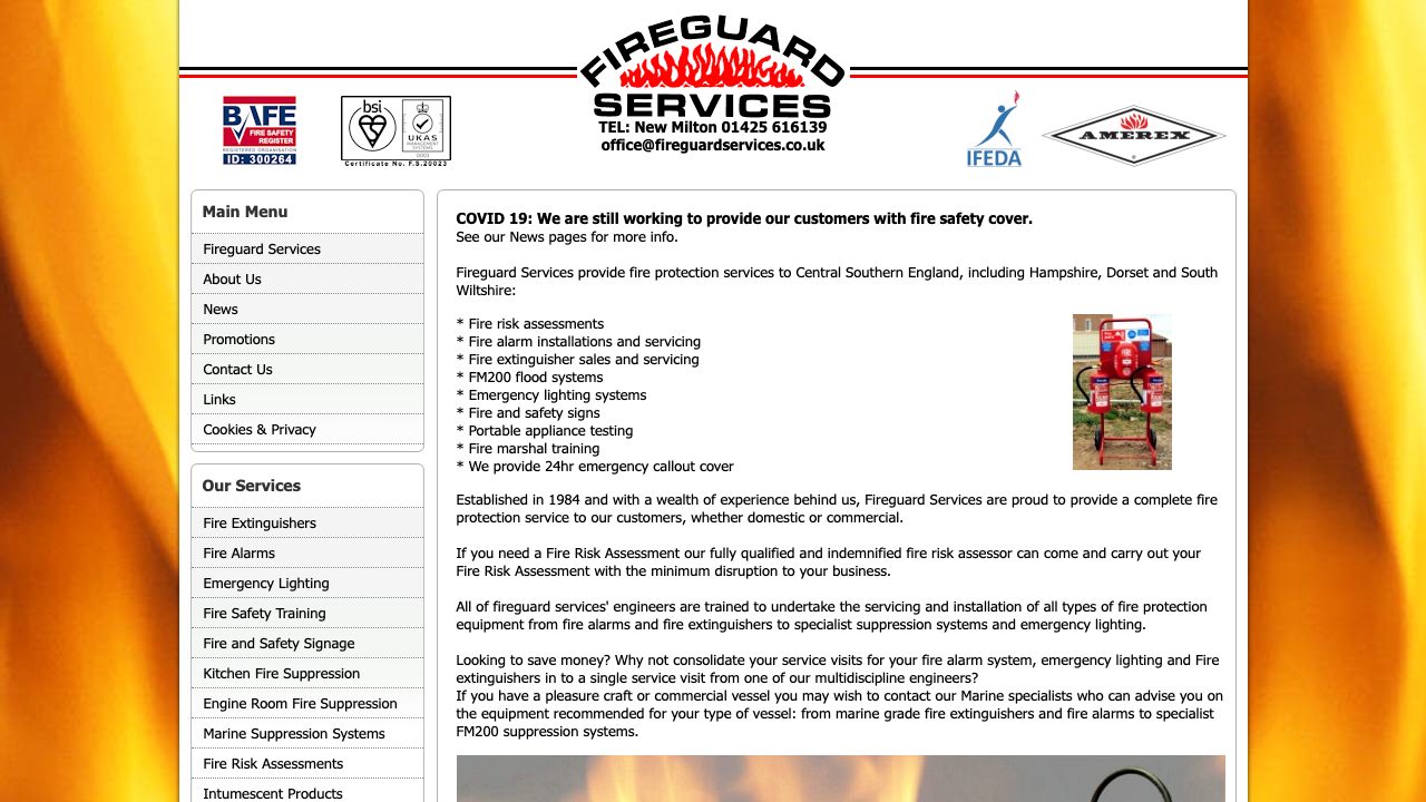 Fire Guard Services Limited website