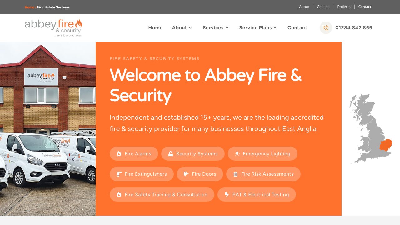 Abbey Fire & Security Ltd website