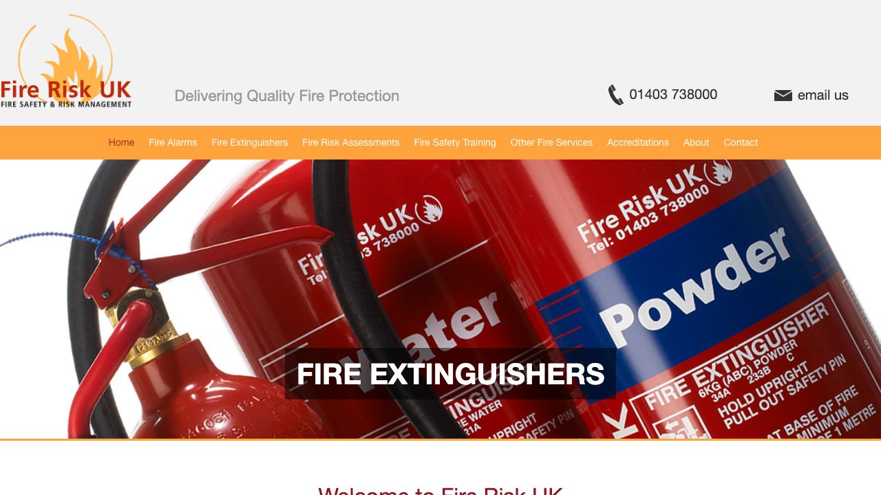 Fire Risk UK Ltd website