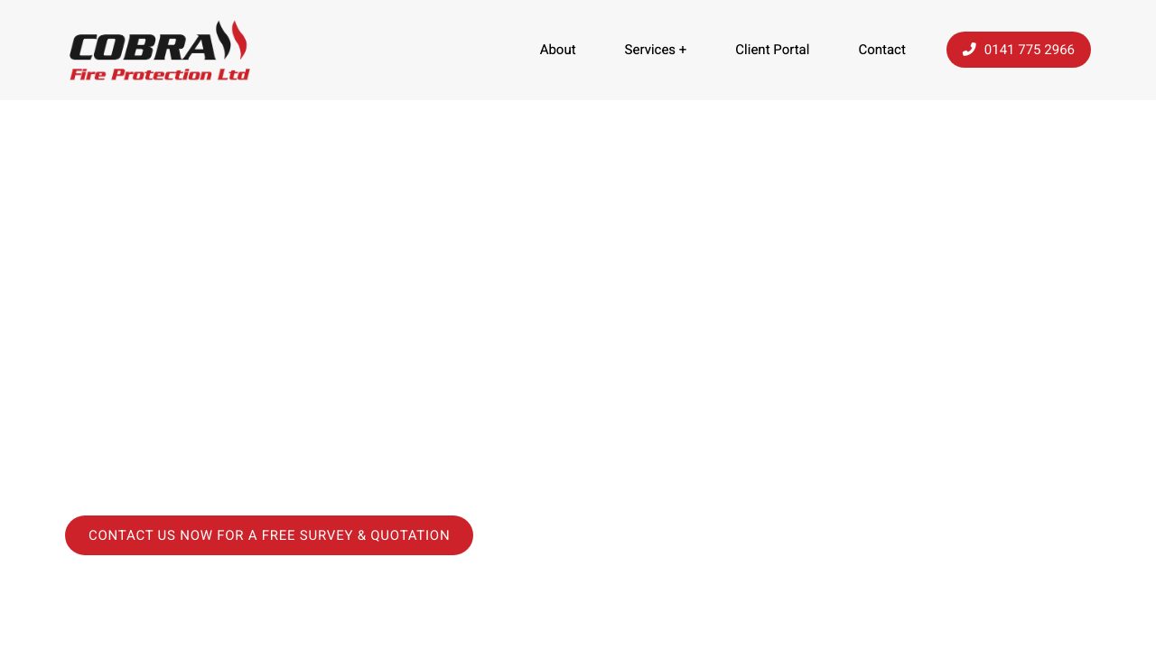 Cobra Fire Protection Ltd website