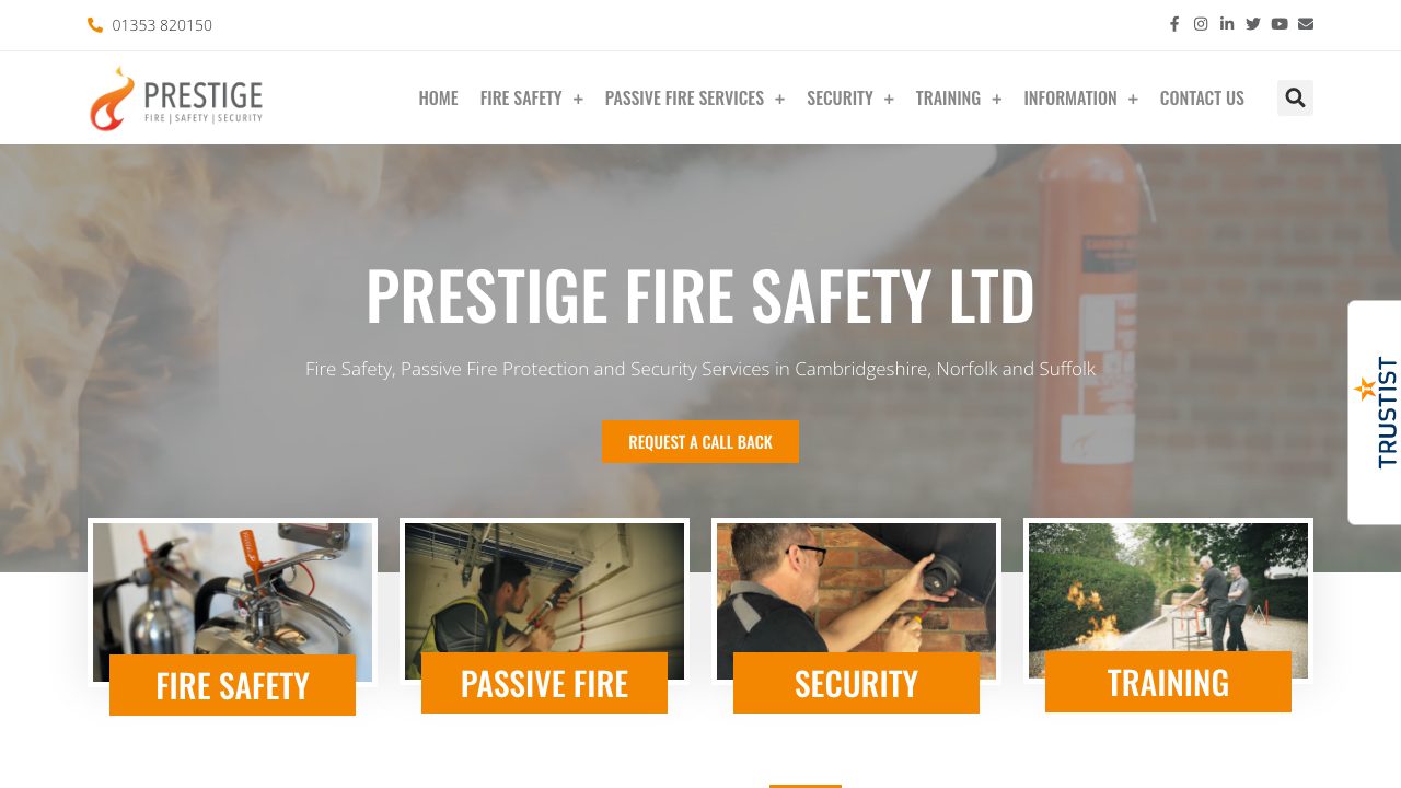 Prestige Fire Safety Limited website