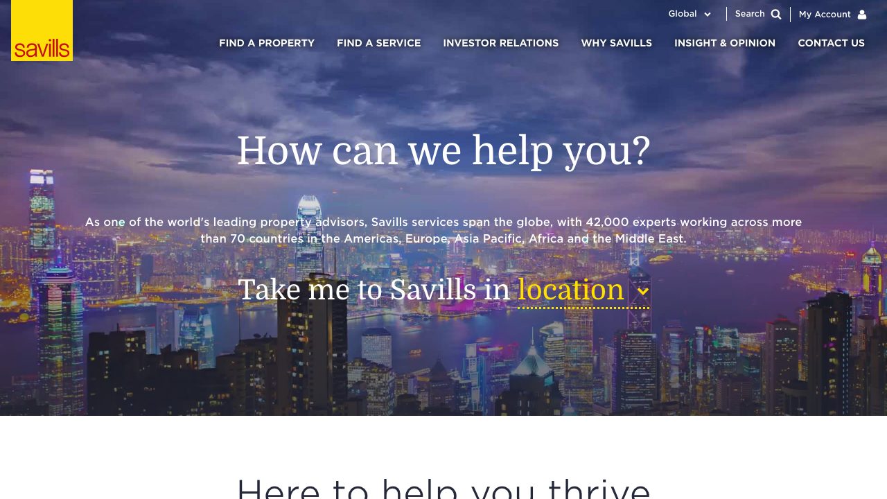 Savills website