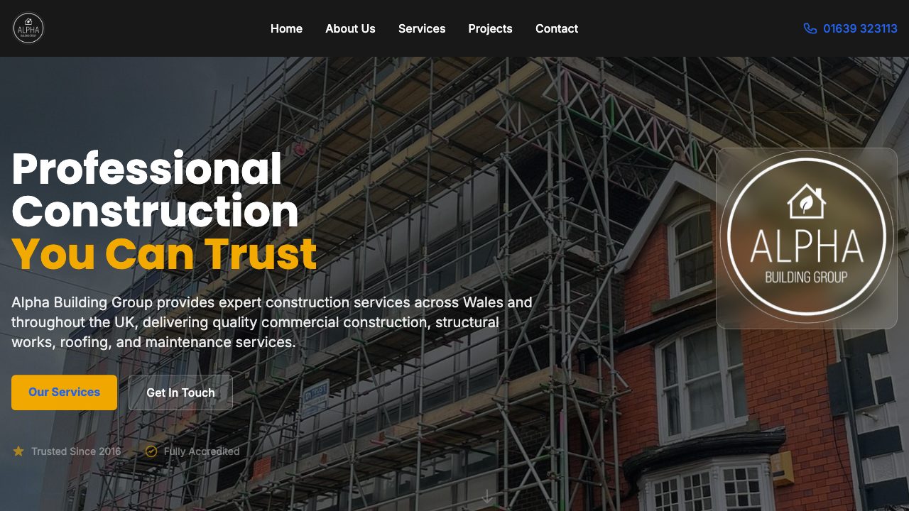 Alpha Building Group Ltd website