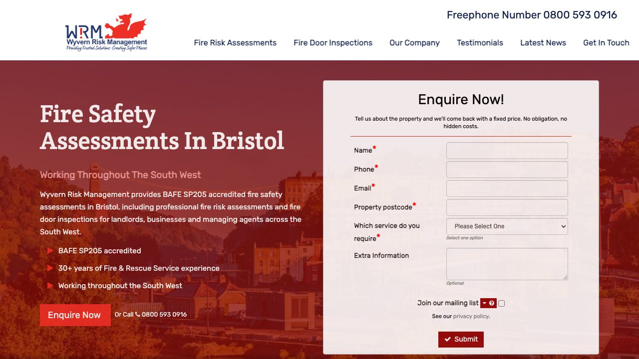 Wyvern Risk Management website