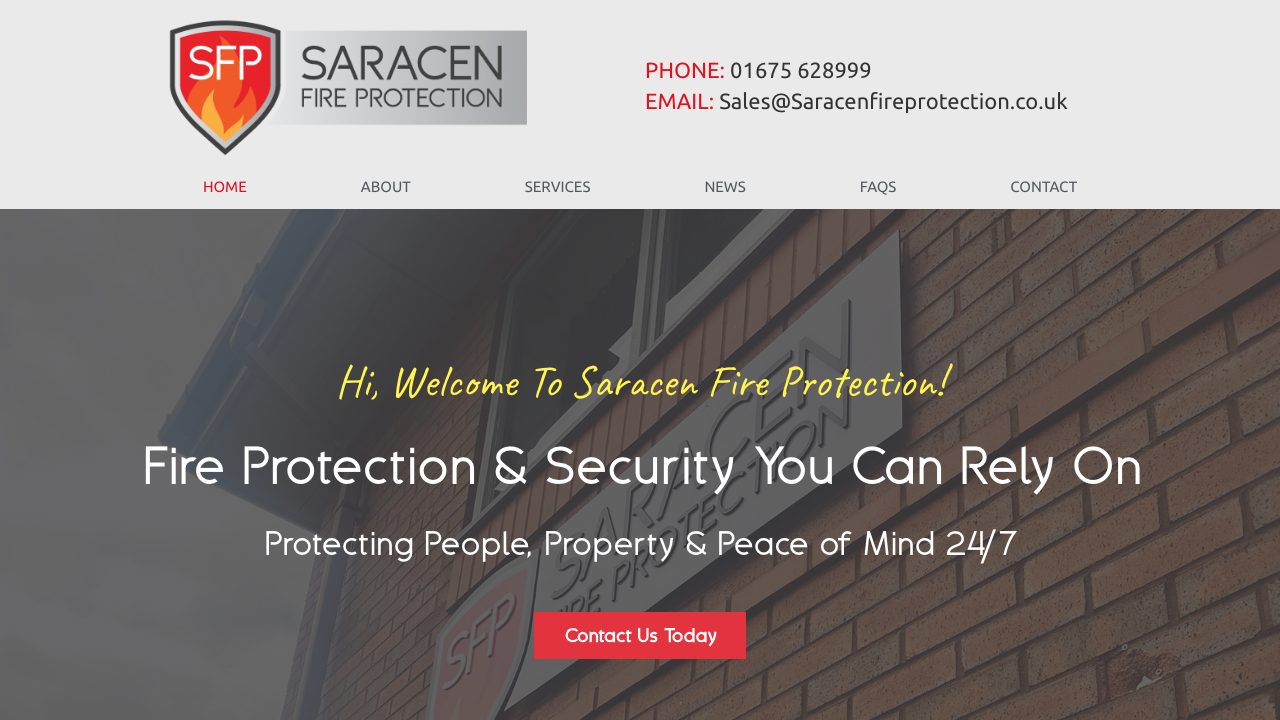 Saracen Fire Protection Ltd website
