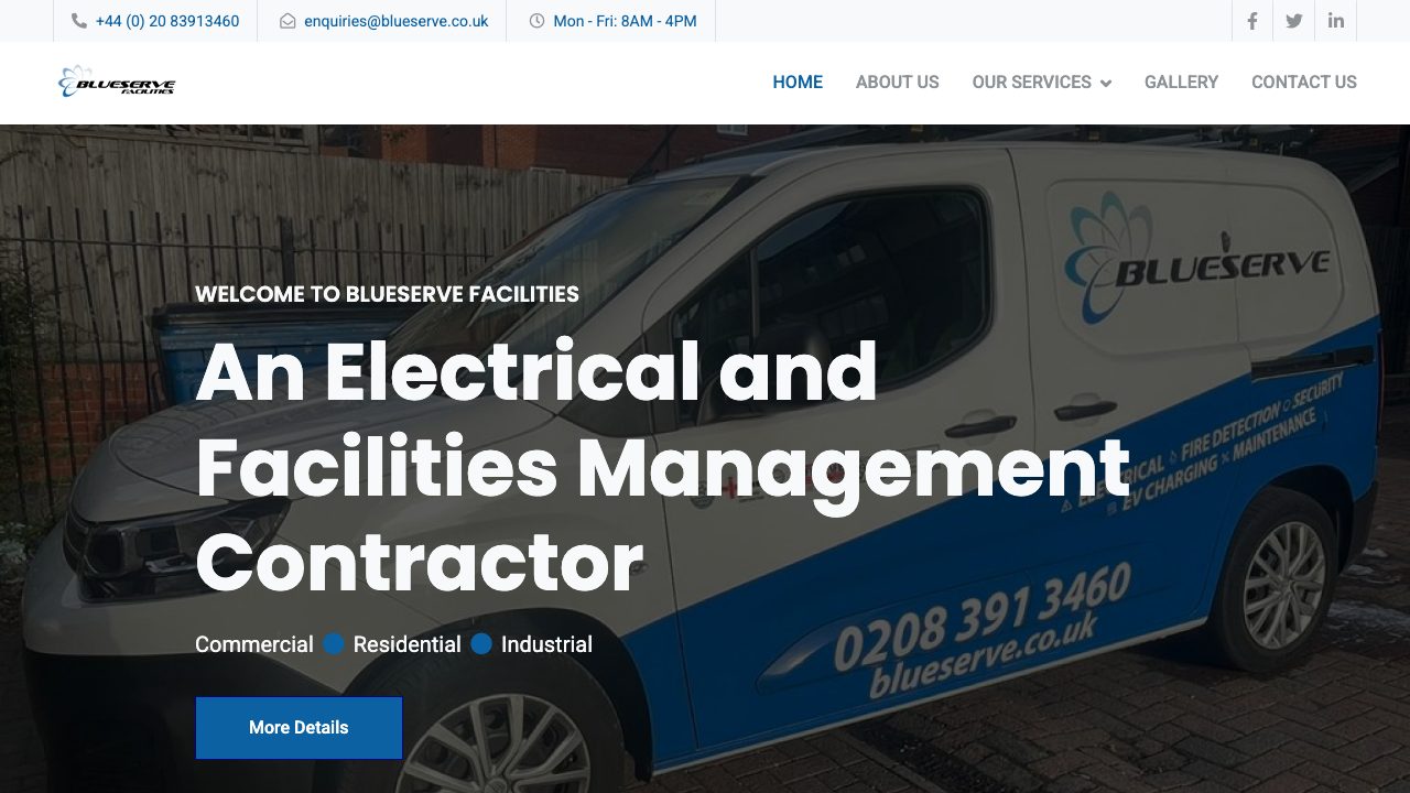Blueserve Facilities Ltd website