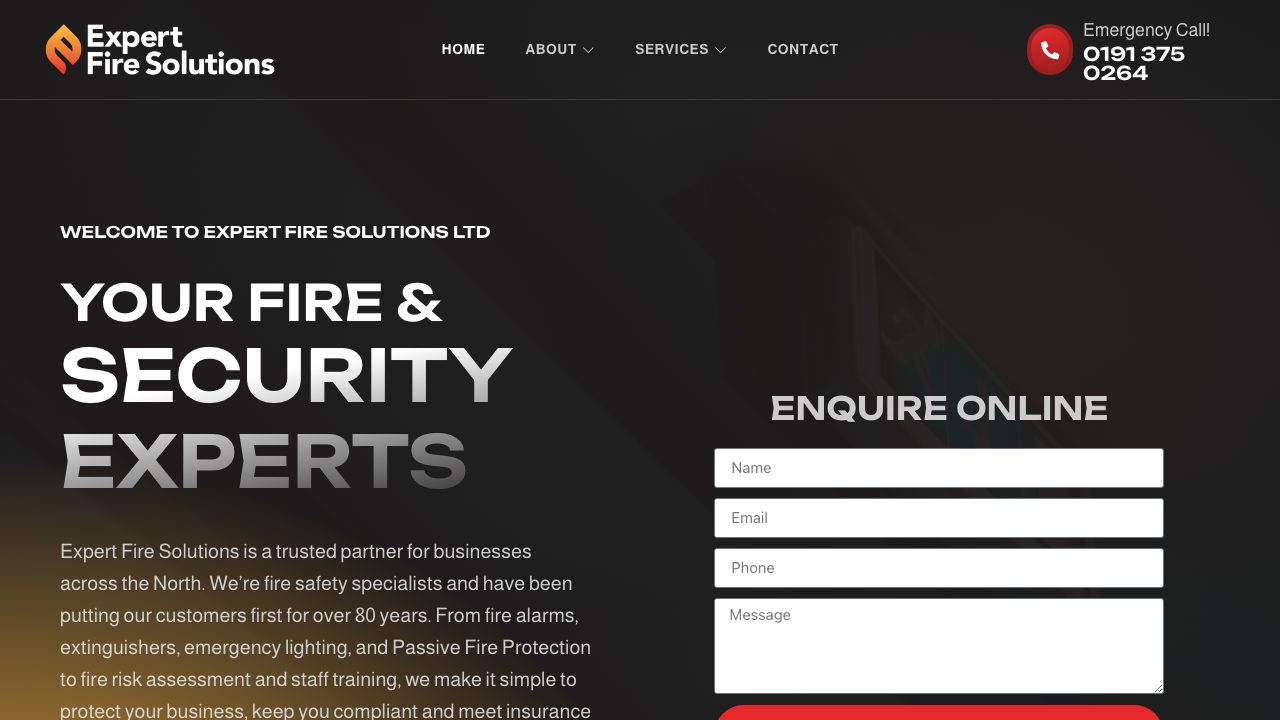 Expert Fire Solutions Ltd website