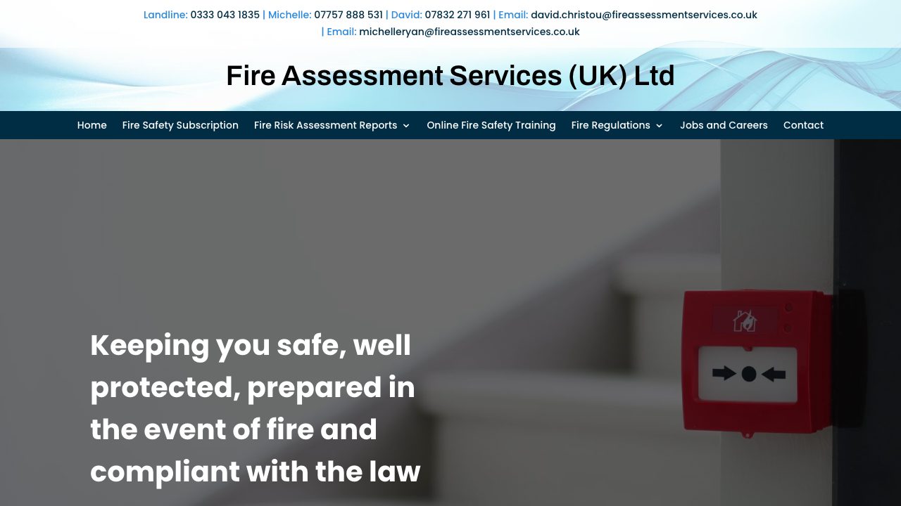 Fire Assessment Services UK Ltd website