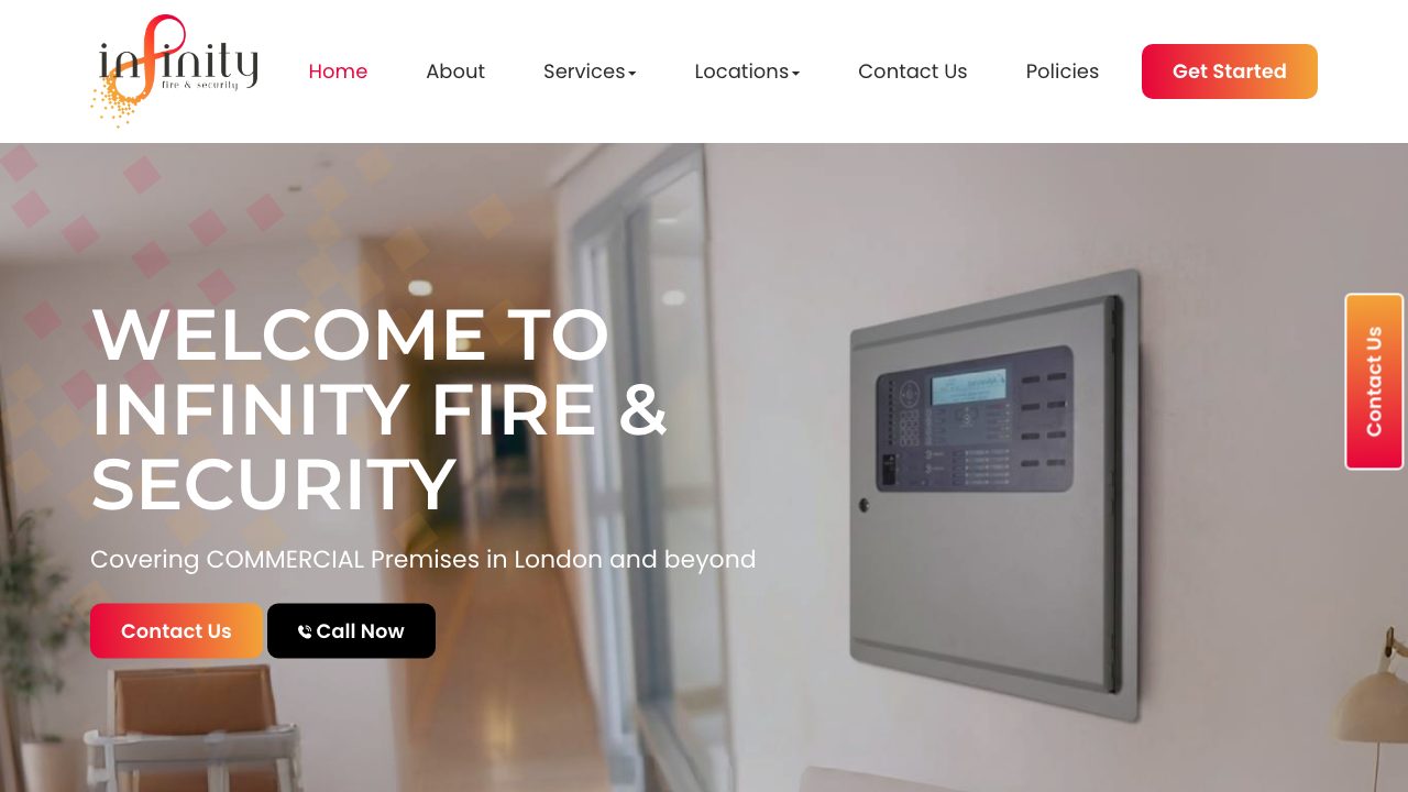 Infinity Fire & Security Ltd. website