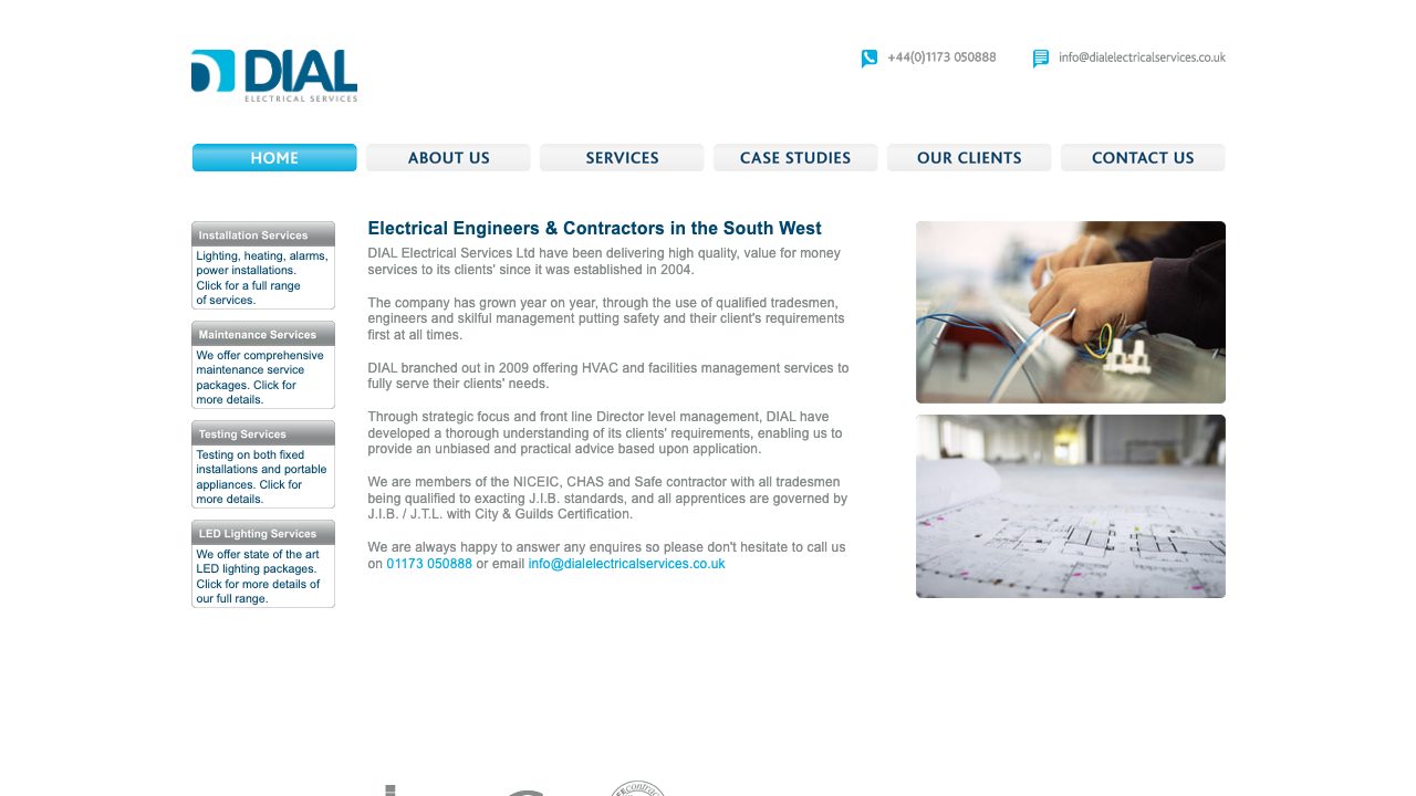 DIAL Electrical Services Ltd website