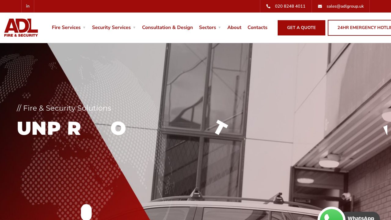 ADL Fire and Security Ltd website