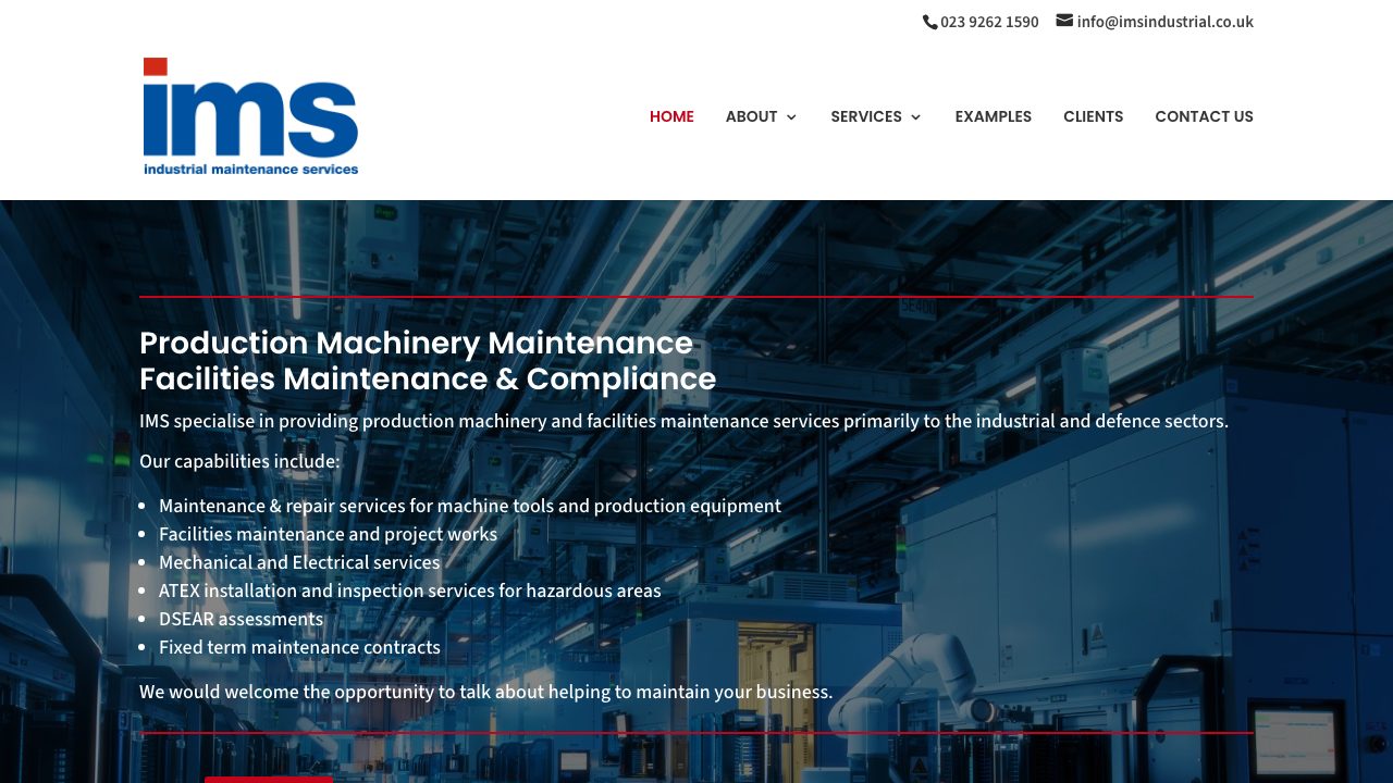 Industrial Maintenance Services Ltd website