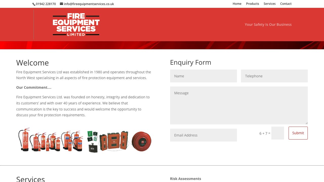 Fire Equipment Services Ltd website
