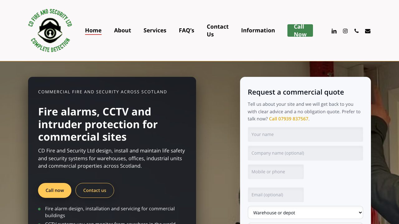 CD Fire and Security Ltd website