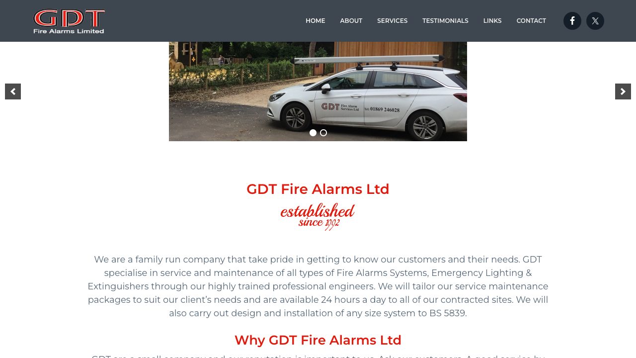 DT Fire Systems Limited website