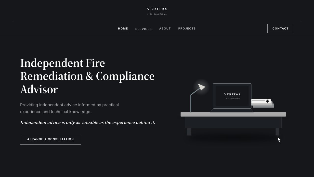 Veritas Fire Solutions website